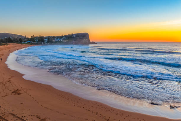 istock Sunrise at the Seaside with an Orange Horizon 2183925027