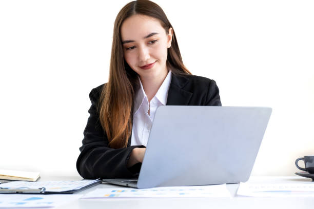 istock Businesswomen bookkeeper hand use laptop analysis the graph for Setting challenging business goals and ready to achieve target at home office 2183929215