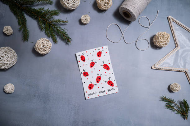 istock Reindeer fingerprints Gift Christmas idea. Do it yourself instruction postcard eco-friendly decoration. Making handmade presents children's diy projects. Holiday family time 2183929458