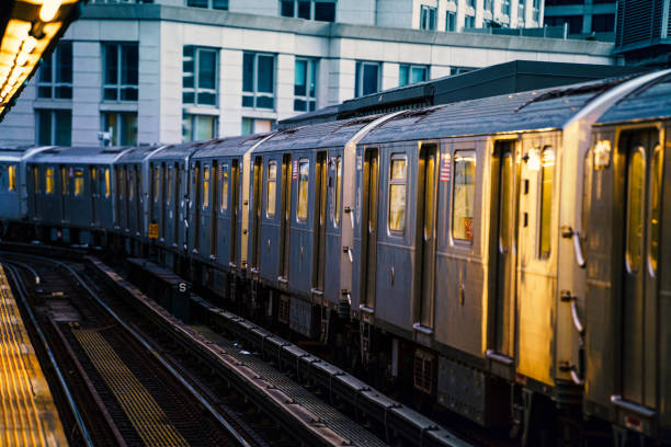 istock Elevated subway train during sunset in Queens, New York City 2183931804
