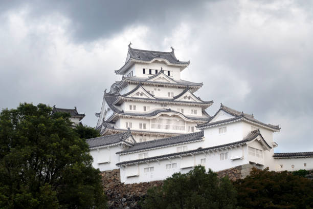 Himeji Castle (White Egret Castle or White Heron Castle) on a sunny autumn day, Himeji, Hyogo Prefecture, Japan