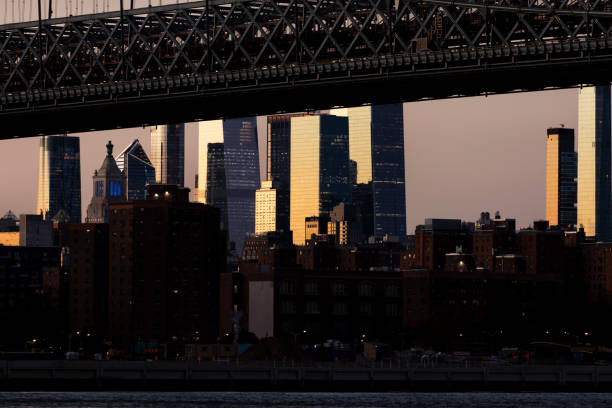 View of Williamsburg Bridge towards Hudson Yards