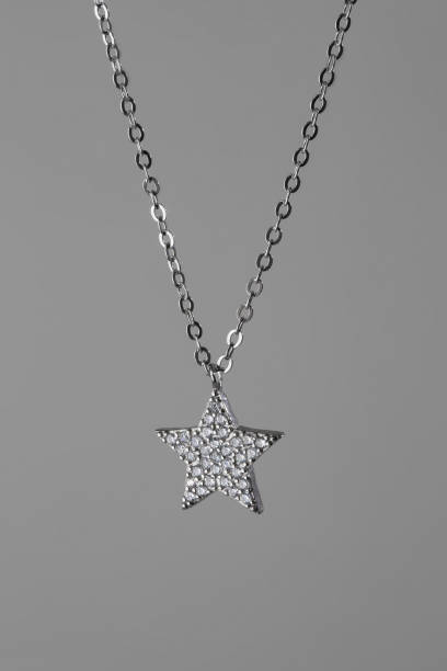 istock jewelry, silver pendant on a white background 2183944325