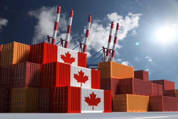 istock Canada shipping cargo container export import trade economy 2183956038