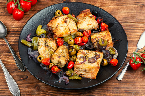 istock Plate with delicious grilled mackerel. 2183960425