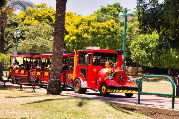 Ra'anana, Israel, 30 June, 2018 Children's train in a public park.