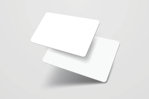 istock Rounded corners business card, gift card or credit card with shadow. Mockup design for presentation branding, corporate identity, ads, personal, stationery, document, graphic presenting. Vector 2183964651