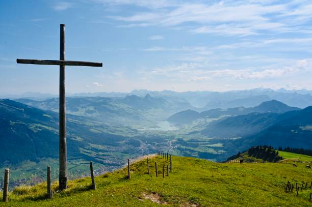 istock Mountain view panorama from mount Rigi in Switzerland 2183965163