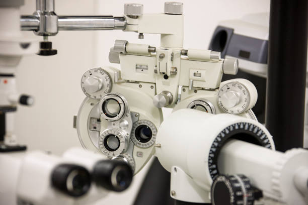 istock Optical machines used to check the eyes optometry, instrument machine no people 2183966953