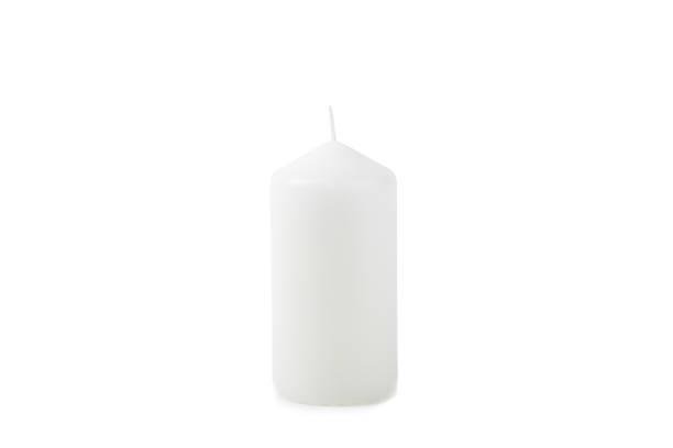 istock Candle isolated on white background. Decorative eco candles with soy wax. Home decoration concept. Designer. Stylish interior. 2183977430
