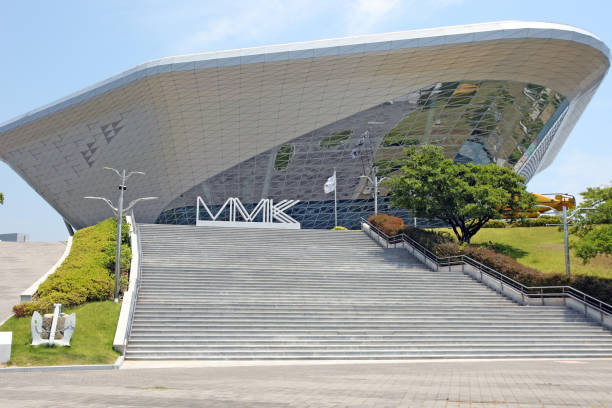 Busan, South Korea - Mai 31,2024: National Maritime Museum of Korea opened on July 2012. It was built to ceate a landmark reflecting the nation's maritime history in Busan, South Korea on Mai 31, 2024