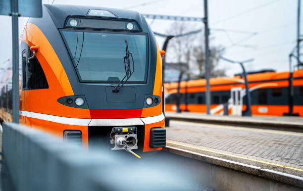 istock Estonian modern national rail transport at main station. 2183991977
