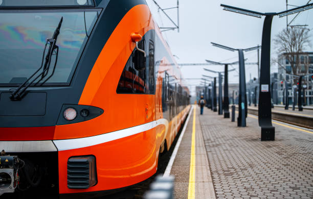 istock Estonian modern national rail transport at main station. 2183991987