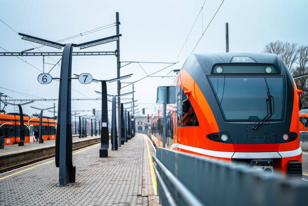 istock Estonian modern national rail transport at main station. 2183992000