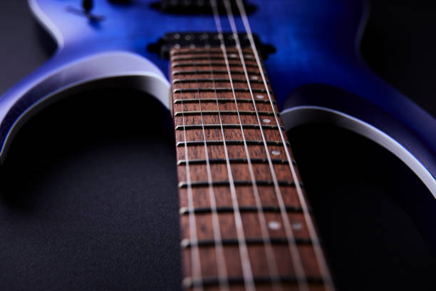 istock Fretboard of modern electric guitar. Close up. 2183998427