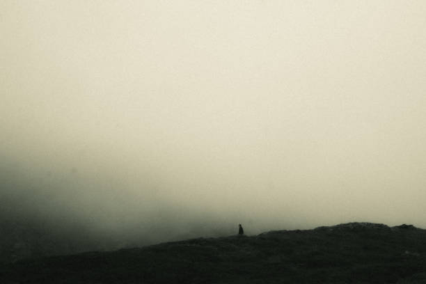 The photo is the loss of the soul. The photo was taken during the arrival of a storm from an angular point of view, it makes the man at a loss with the wind and with himself. It also portrays a historical path, from the point of view of the First World War.