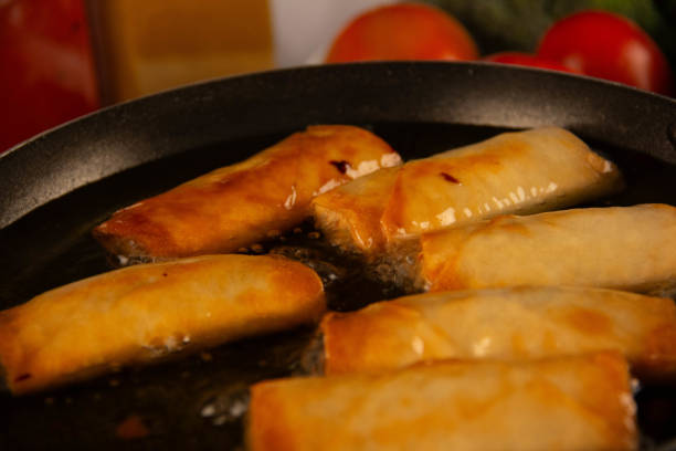 istock Crispy Filipino Lumpia Spring Rolls with Savory Filling 2184011394