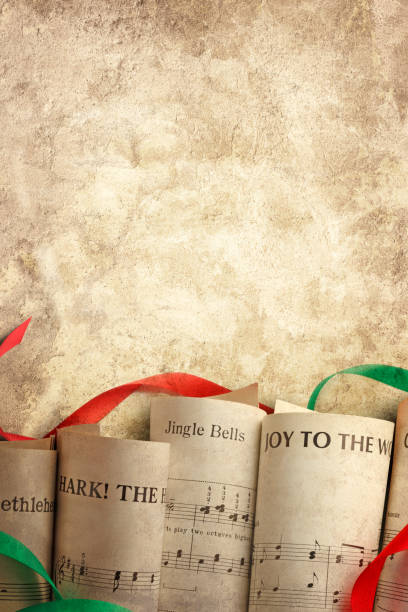 istock Christmas Sheet Music And Ribbon 2184011514