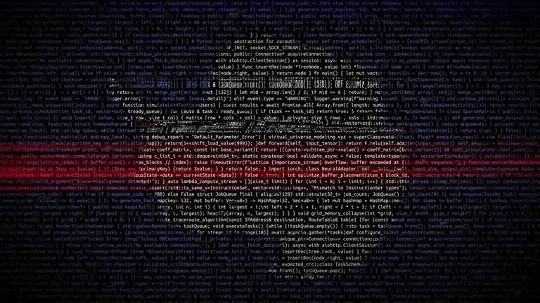 Binary code on flag of Antarctica. Program source code or Hacker concept on Antarctic flag. Antarctica digital technology security, hacking or programming concept