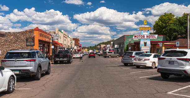 Williams, Arizona, USA September 4, 2024 A street scene of Historic Route 66 as seen on a sunny summer day