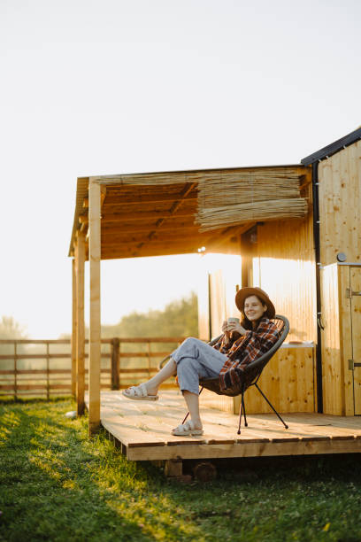 istock Woman relaxing on her terrace 2184026390
