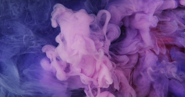 istock Paint water mix smoke cloud purple pink mist wave 2184030533