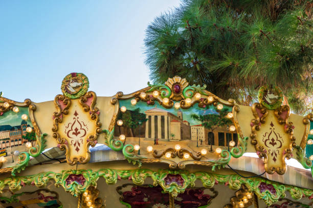 An old fashioned carousel in Nice, France