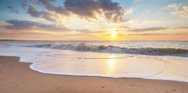 istock Beautiful beach shore seascape. 2184041681