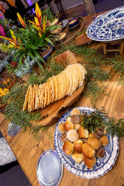istock Festive table of assorted brazilian foods 2184048458