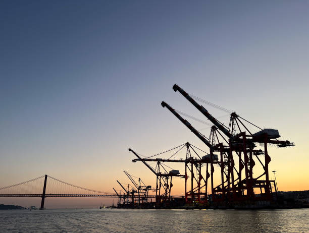 istock Lisbon port at sunset 2184048503