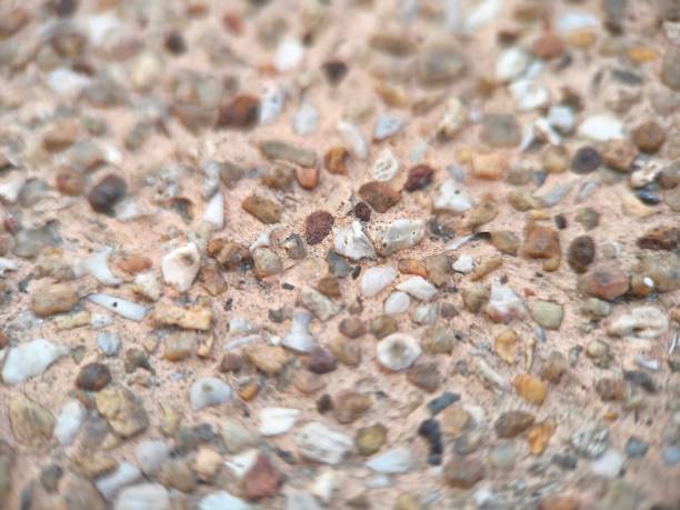 Washed gravel floor. Sand gravel texture. Stone background