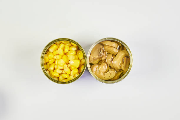 istock Canned food, canned vegetables, overhead shot 2184048994