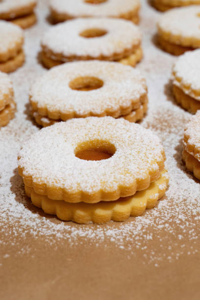 istock Layered cookies with powdered sugar and jam filling 2184049993
