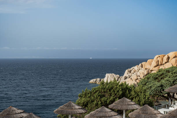 Mediterranean seascape of Gallura coast in northern Sardinia island, Italy