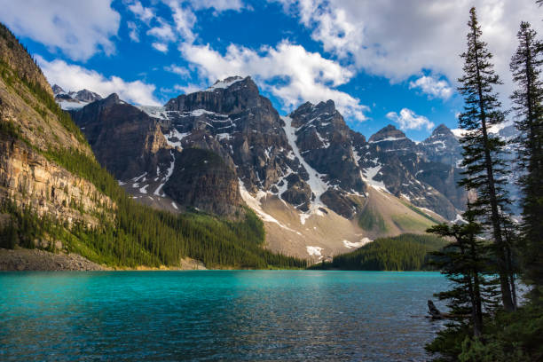 istock Majestic Mountain Range Reflected in Turquoise Lake Waters 2184058960