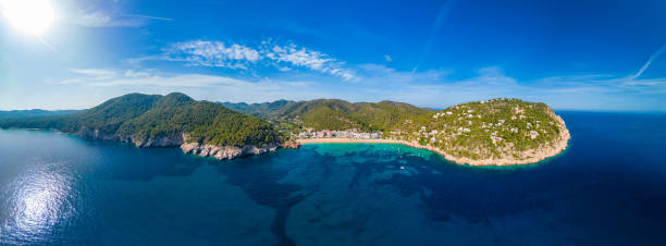 istock Ibiza, Balearics, Spain - Cala de San Vincente or Sant Vincent, bay with beach 2184064198