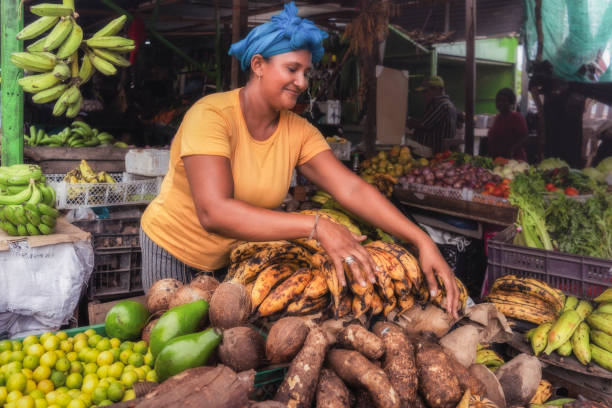 istock Farmer market woman 2184072567
