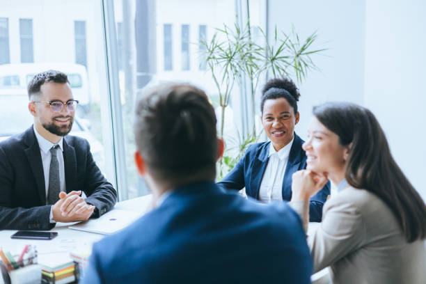 Group of professionals during an office meeting