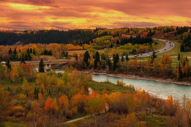 istock Fiery River Valley Sunrise 2184076886