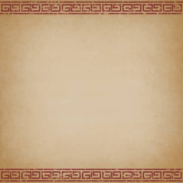 istock Chinese framed background in old paper style, grunge, vintage, square size 2184080851