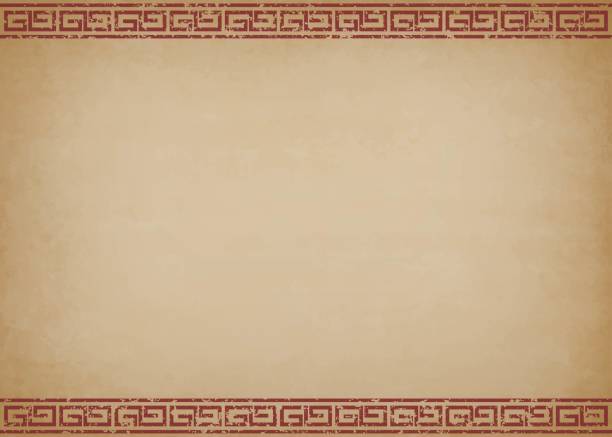 istock Chinese framed background in old paper style, grunge, vintage 2184081120