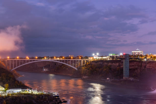 Niagara Falls is a city in Ontario, Canada, adjacent to, and named after, Niagara Falls. August 26 2024.