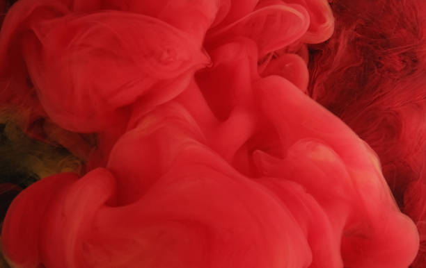 istock Smoke splash paint cloud red ink water texture 2184092656
