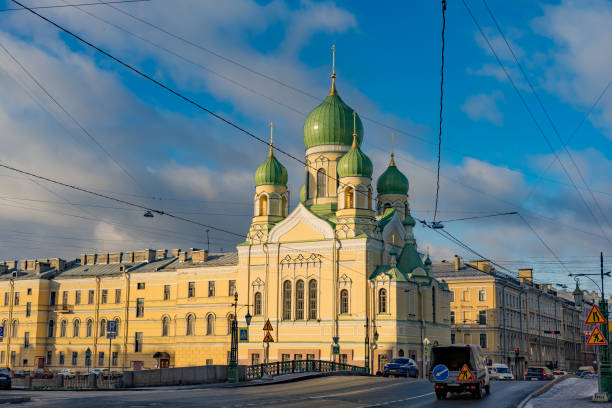 Cathedral of the Resurrection of Christ (Savior on Spilled Blood) on a summer night. Saint-Petersburg, Russia