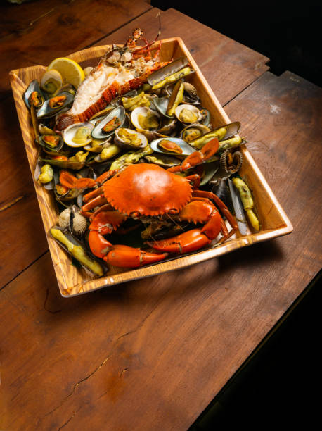 istock Mixed seafood platter, grilled and boiled 2184099189