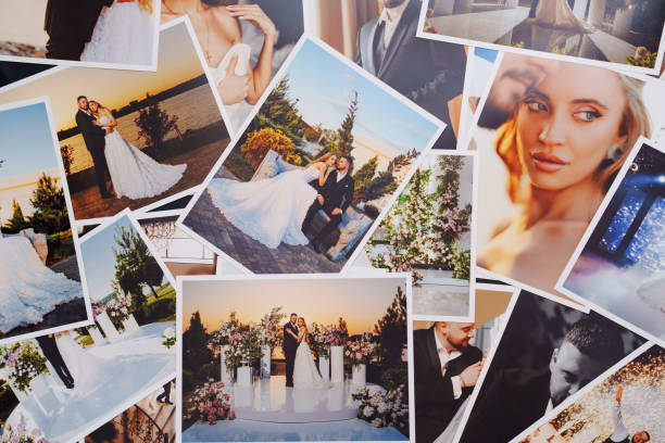 istock Beautiful printed wedding photos. 2184100077