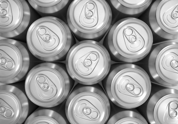 istock Canned beer storage background top view 2184107673