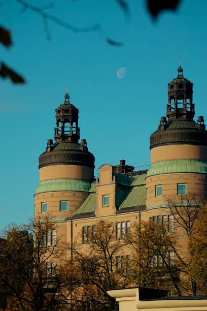 istock View of a building with two tower 2184115827