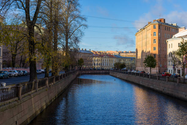 Russia, Saint Petersburg - November 4, 2024: View of the Griboyedov Canal
