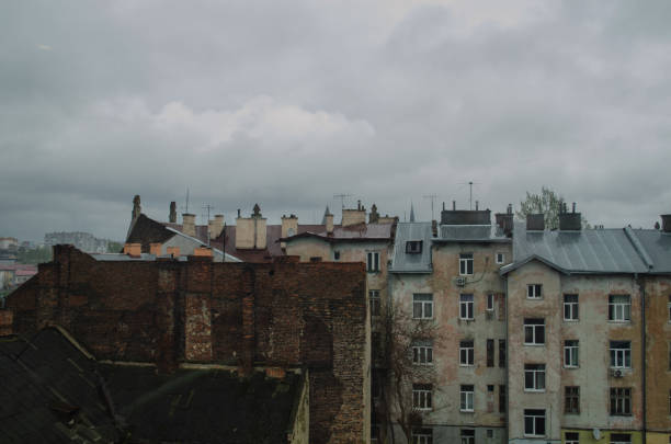 istock Lviv in cloudy, rainy weather.  Old Town. 2184118761